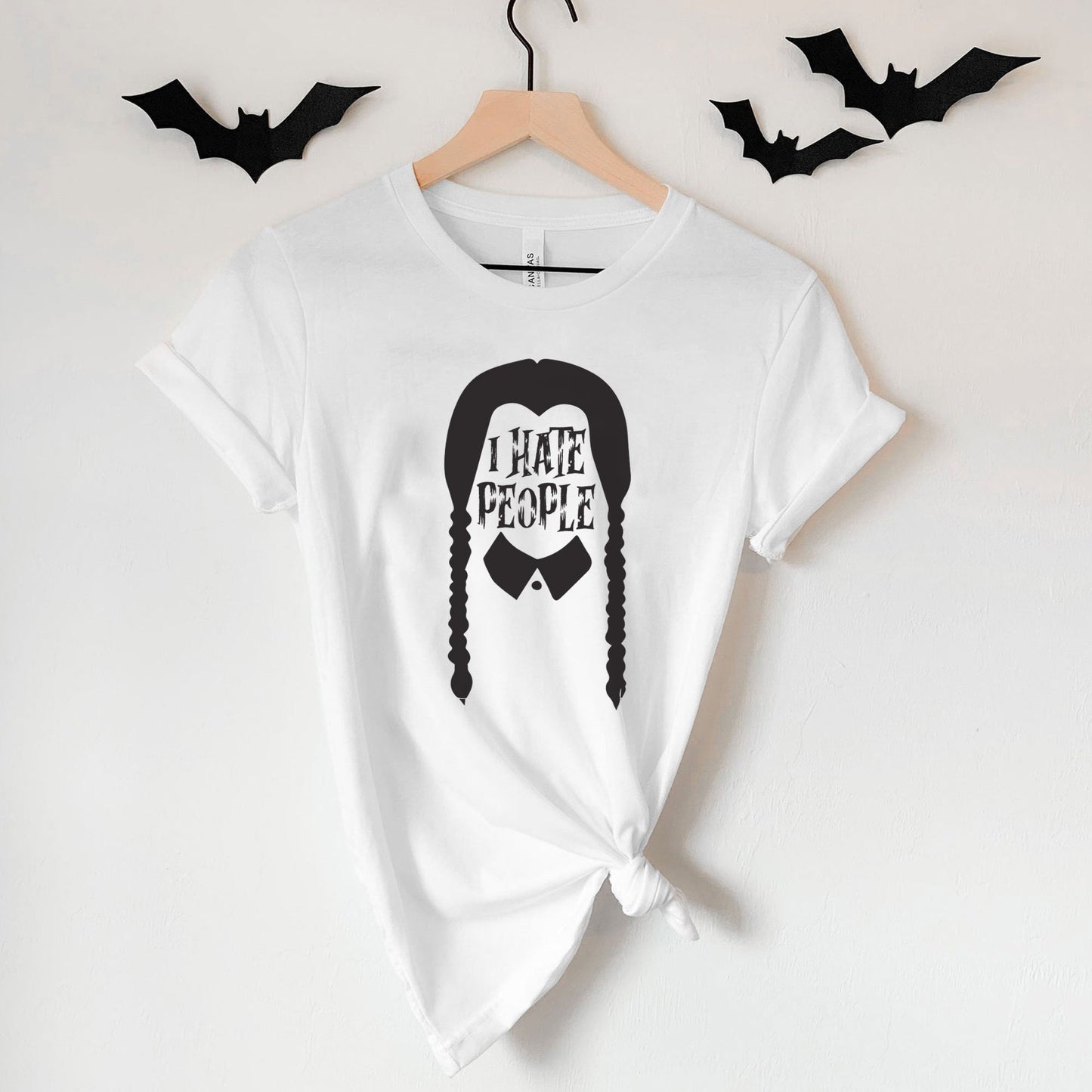 I hate people Wednesday Addams shirt | Halloween shirt | Horror Movie shirt | Addams Family | Halloween gift | Introvert shirt