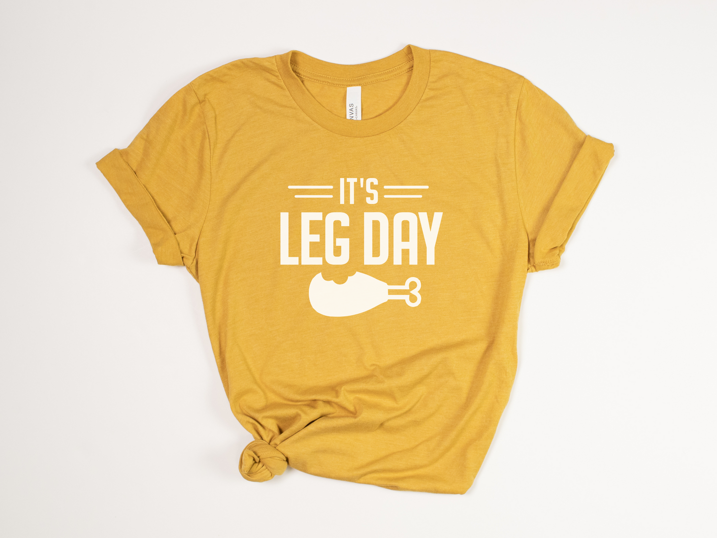 Funny Thanksgiving T-Shirt - "Leg Day" Turkey Leg Graphic - Humorous Holiday Tee