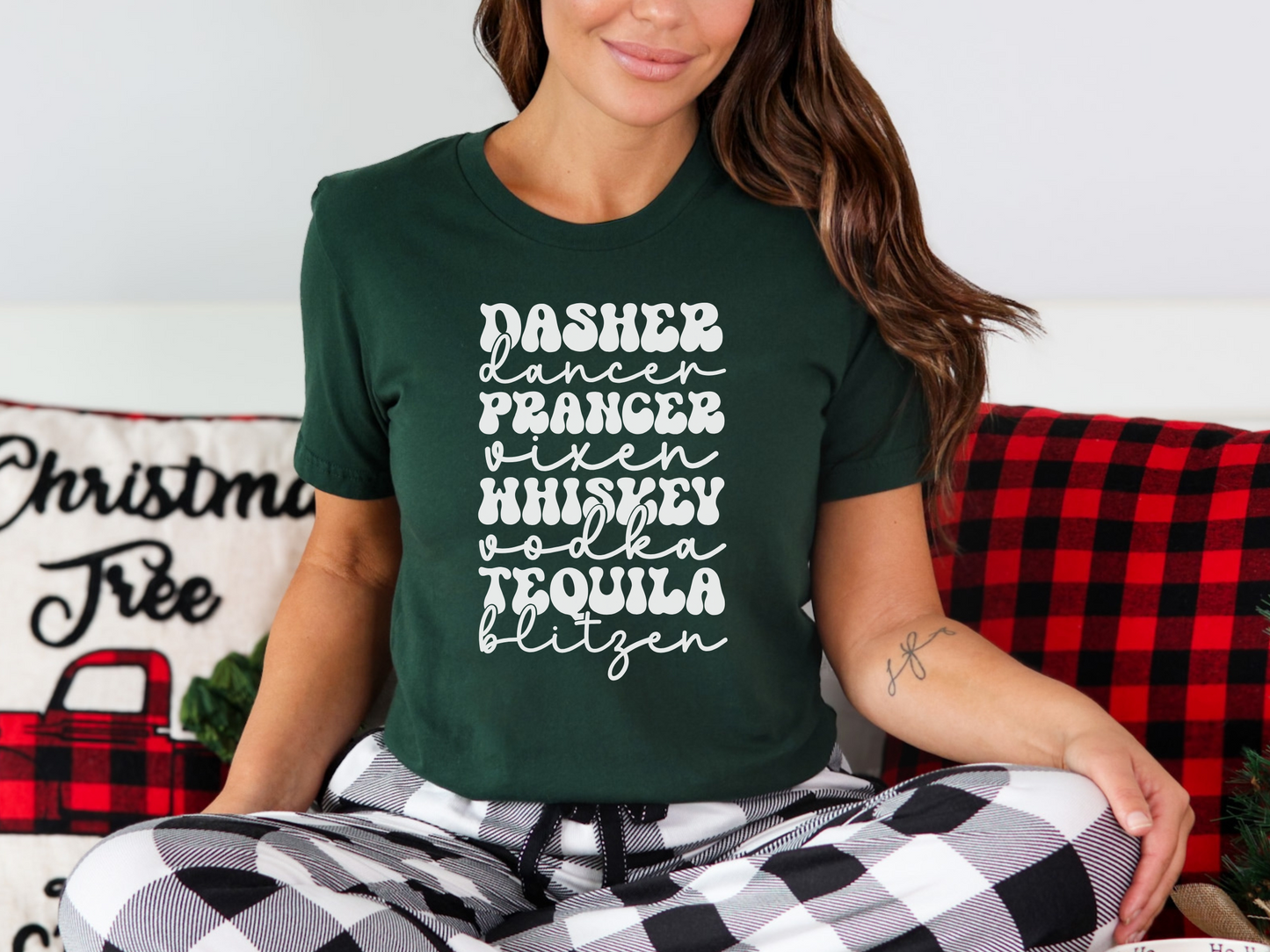 Funny Christmas T-Shirt - "Santa's Reindeer with a Twist" Holiday Drinking Tee