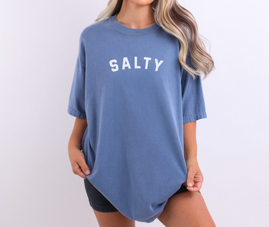 Salty Tee – Minimalist Summer Shirt – Vintage Comfort Colors Unisex