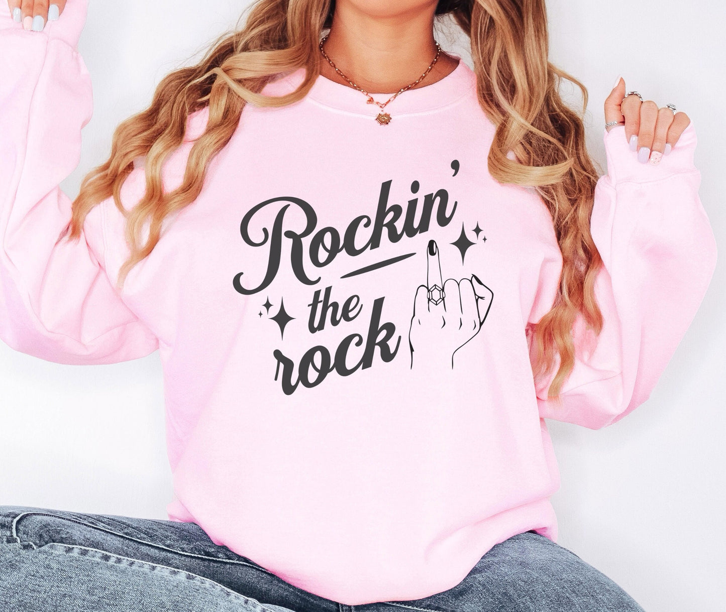 Rockin' the Rock Engagement Shirt, Fun Bridal Shirt for Bride to Be, Unique Engagement Announcement, Ring Bling Top, Proposal Celebration