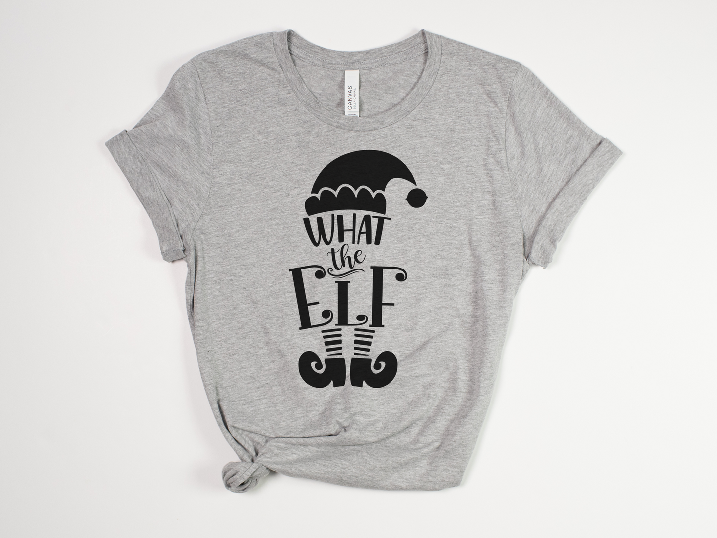 Funny Christmas T-Shirt - "What the Elf" Holiday Graphic Tee