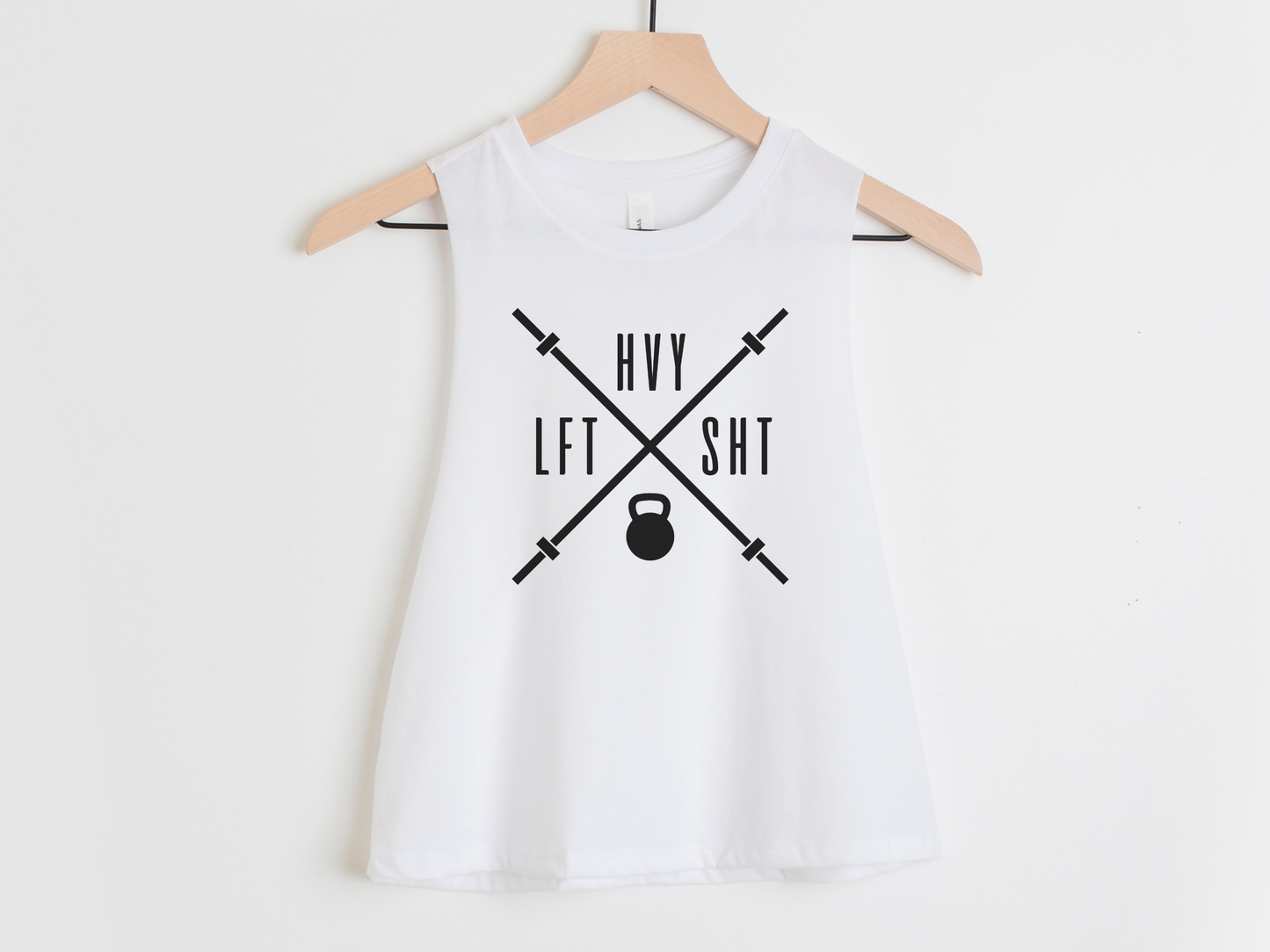 LFT HVY SHT Workout Crop Tank Top – Women’s Lifting Tank – Funny Gym Apparel