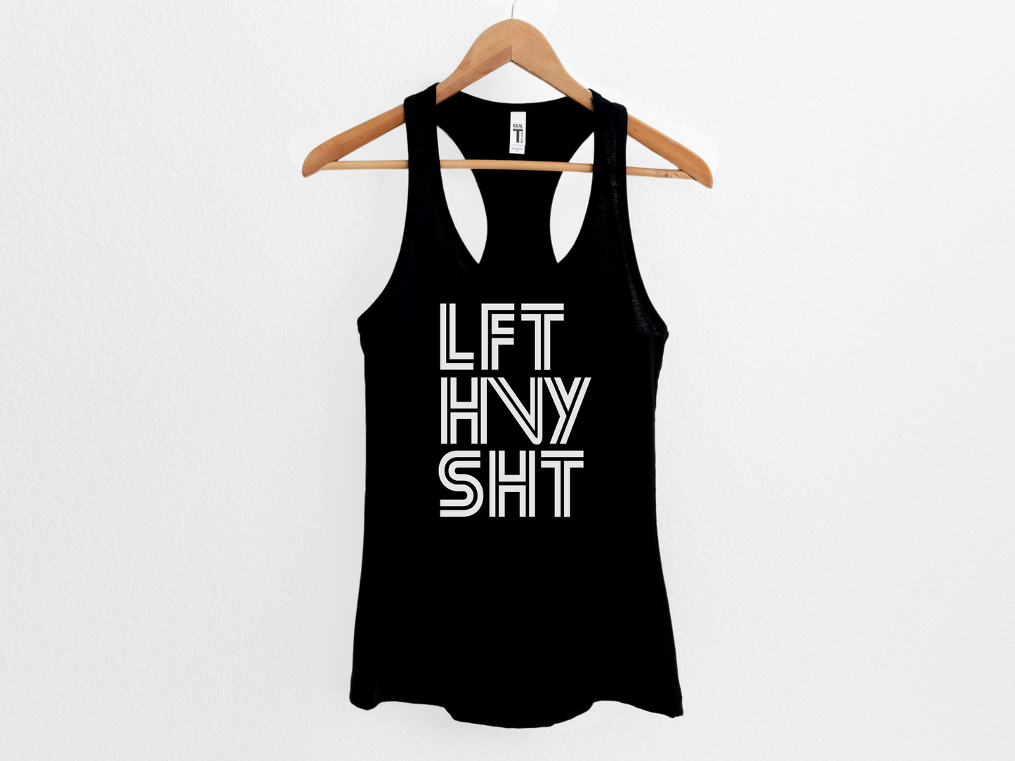 LFT HVY SHT Workout Racerback Tank Top – Women’s Gym Tank – Motivational Fitness Apparel