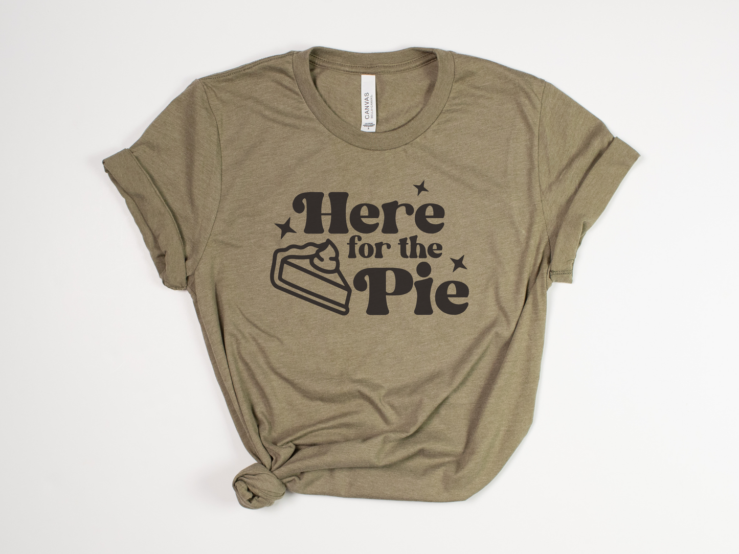 Funny Thanksgiving T-Shirt - "Here for the Pie" - Retro Thanksgiving Tee