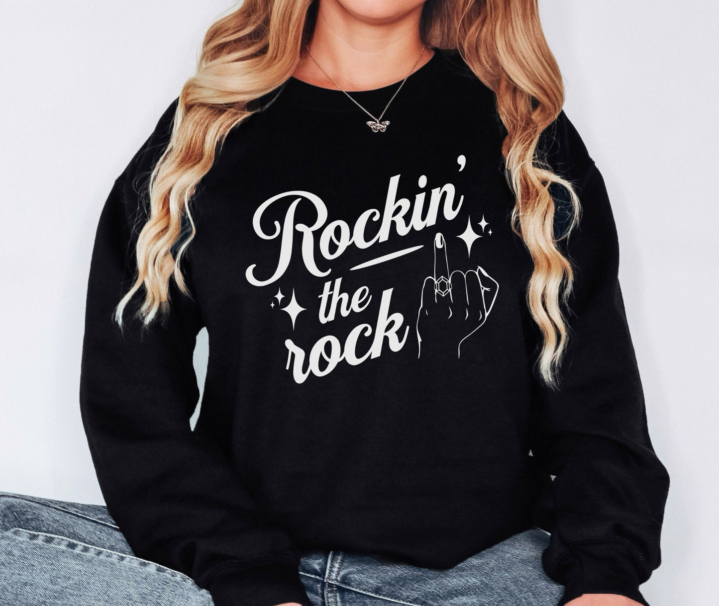 Rockin' the Rock Engagement Shirt, Fun Bridal Shirt for Bride to Be, Unique Engagement Announcement, Ring Bling Top, Proposal Celebration