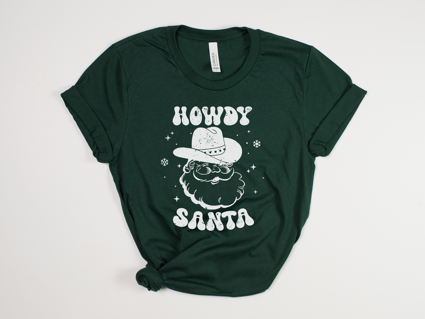 Funny Christmas T-Shirt - "Howdy Santa" Cowboy Santa Tee