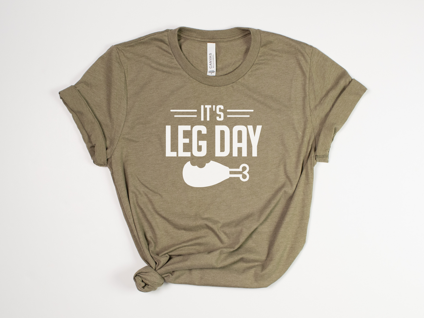 Funny Thanksgiving T-Shirt - "Leg Day" Turkey Leg Graphic - Humorous Holiday Tee