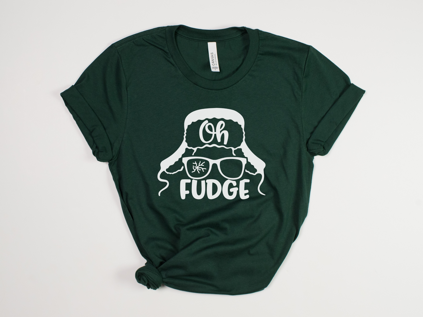 Funny Christmas T-Shirt - "Oh Fudge" Holiday Graphic Tee