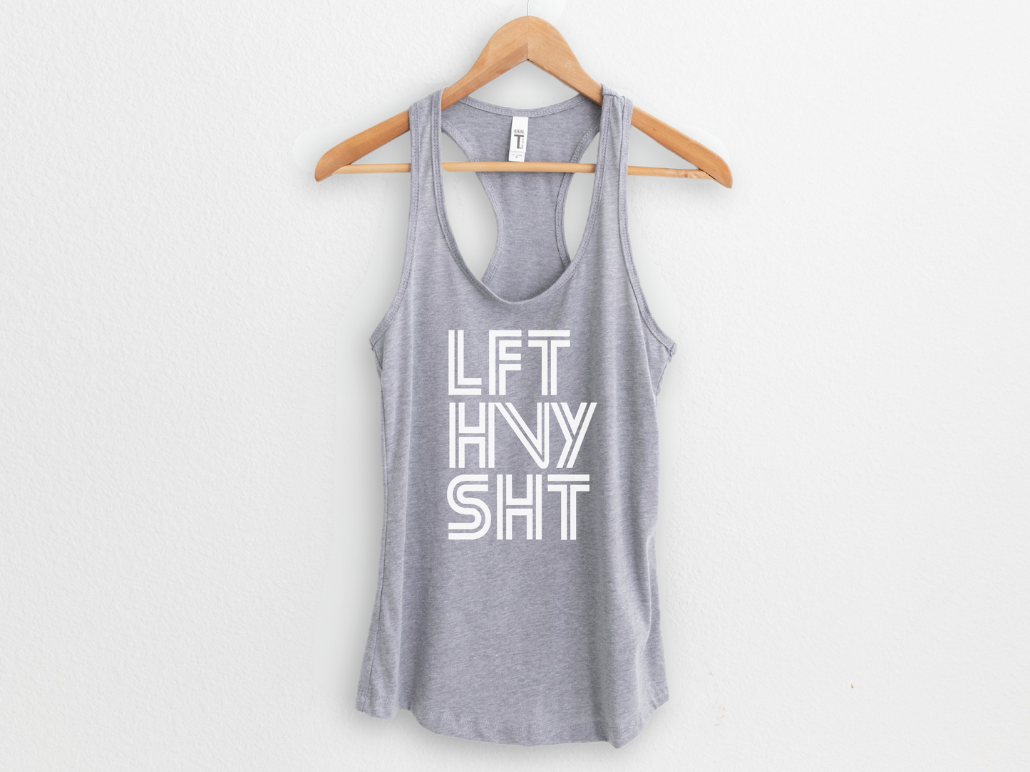 LFT HVY SHT Workout Racerback Tank Top – Women’s Gym Tank – Motivational Fitness Apparel