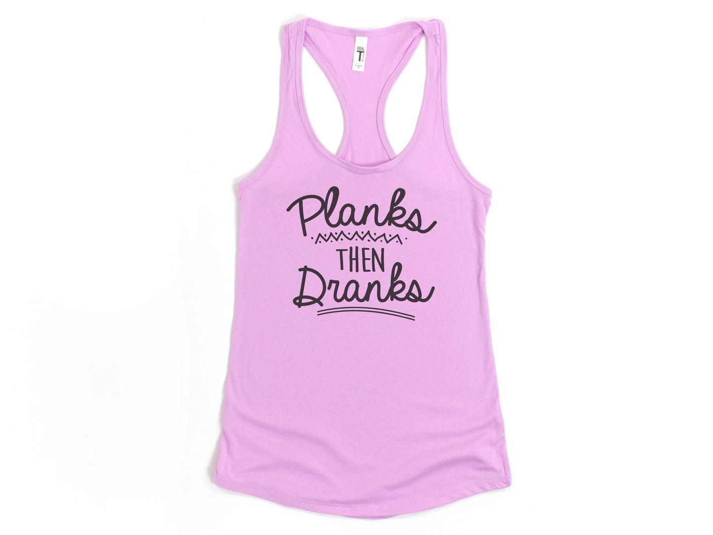 Planks then Dranks Yoga Tank Top – Funny Workout Tank for Women