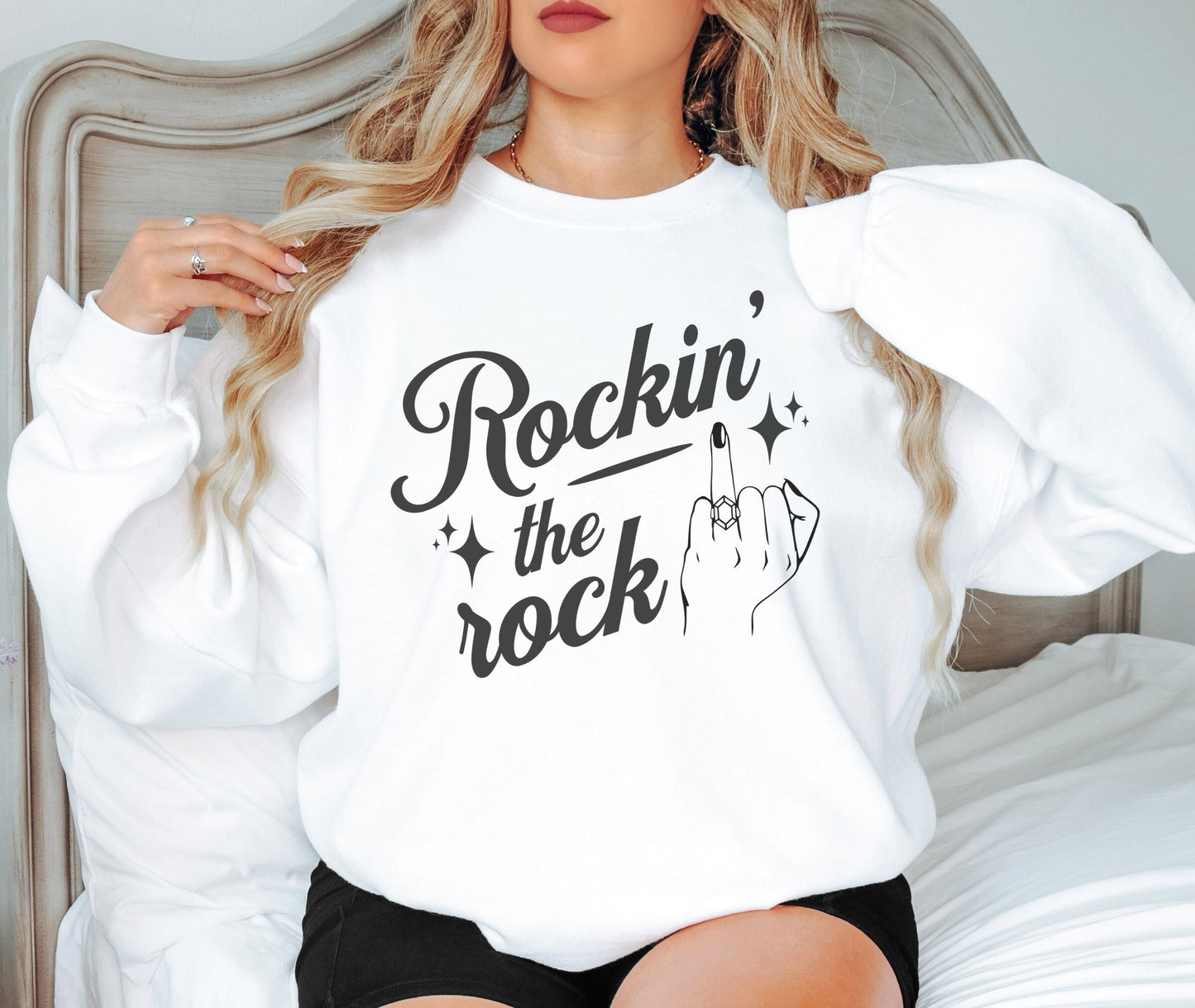 Rockin' the Rock Engagement Shirt, Fun Bridal Shirt for Bride to Be, Unique Engagement Announcement, Ring Bling Top, Proposal Celebration