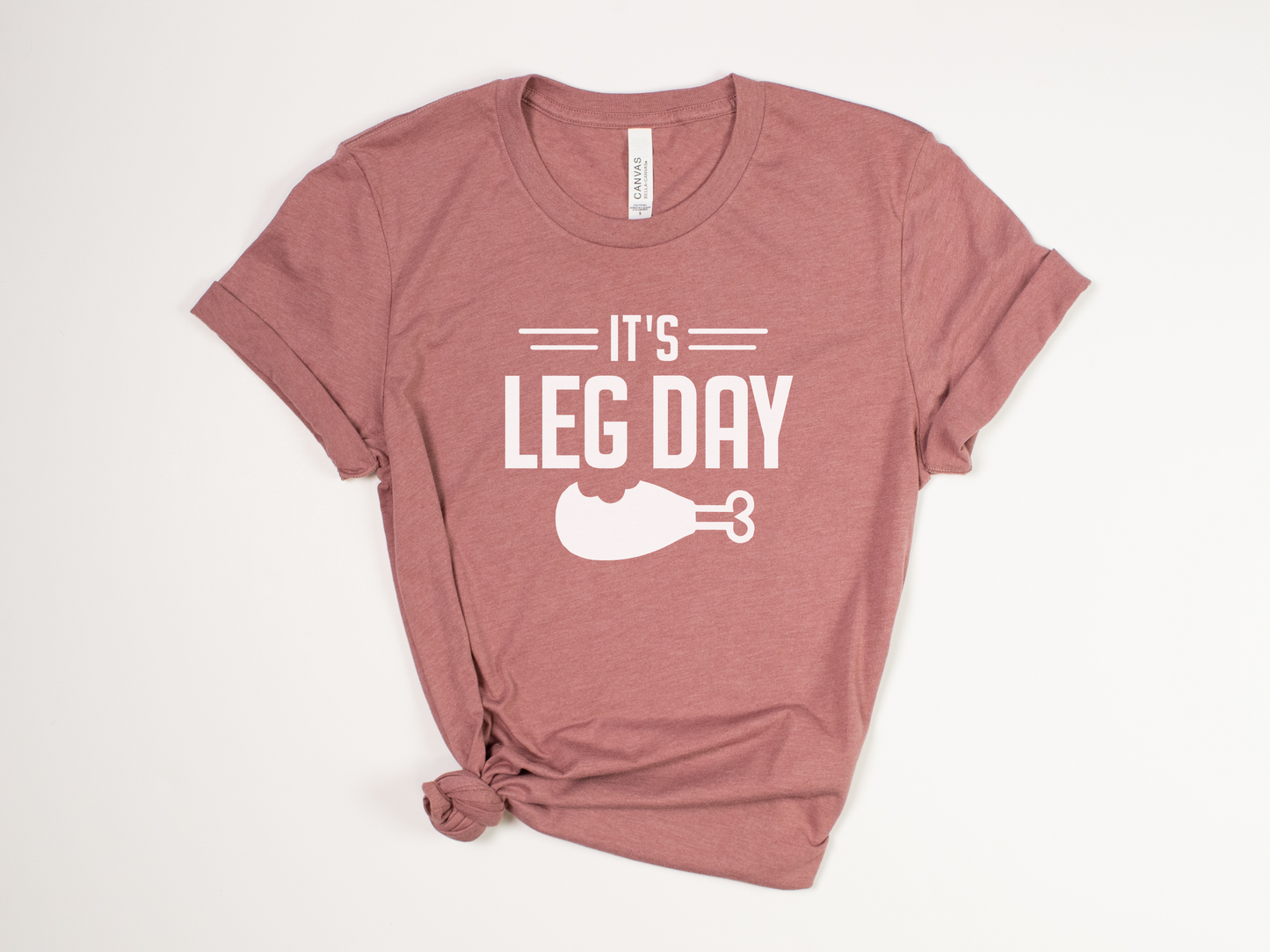 Funny Thanksgiving T-Shirt - "Leg Day" Turkey Leg Graphic - Humorous Holiday Tee