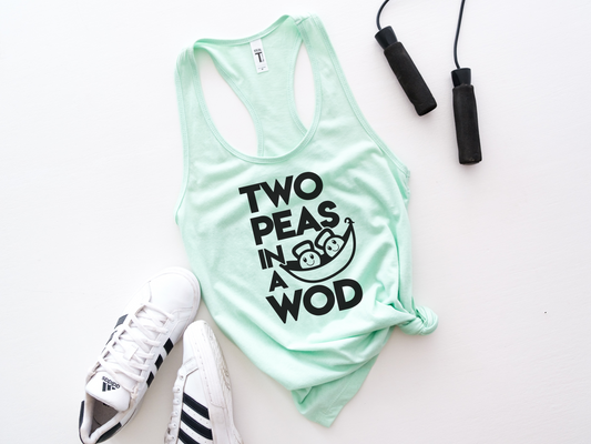 Two Peas in a WOD Workout Tank – Funny Fitness Tank for Women