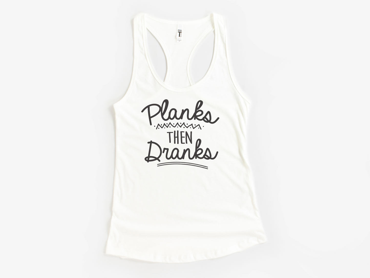 Planks then Dranks Yoga Tank Top – Funny Workout Tank for Women