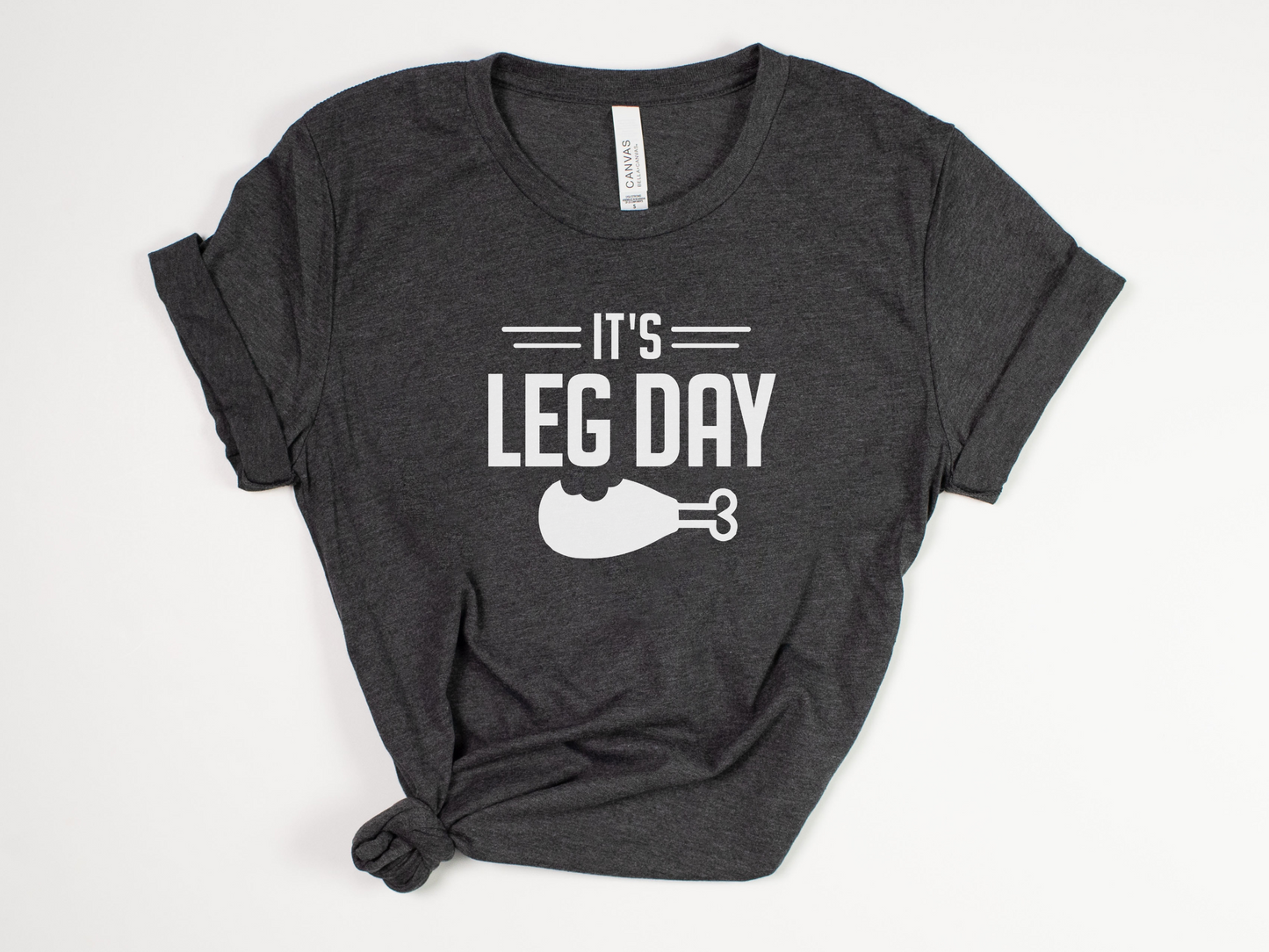 Funny Thanksgiving T-Shirt - "Leg Day" Turkey Leg Graphic - Humorous Holiday Tee