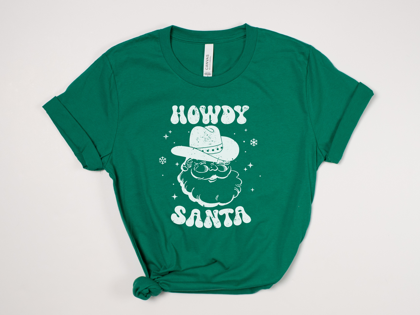 Funny Christmas T-Shirt - "Howdy Santa" Cowboy Santa Tee