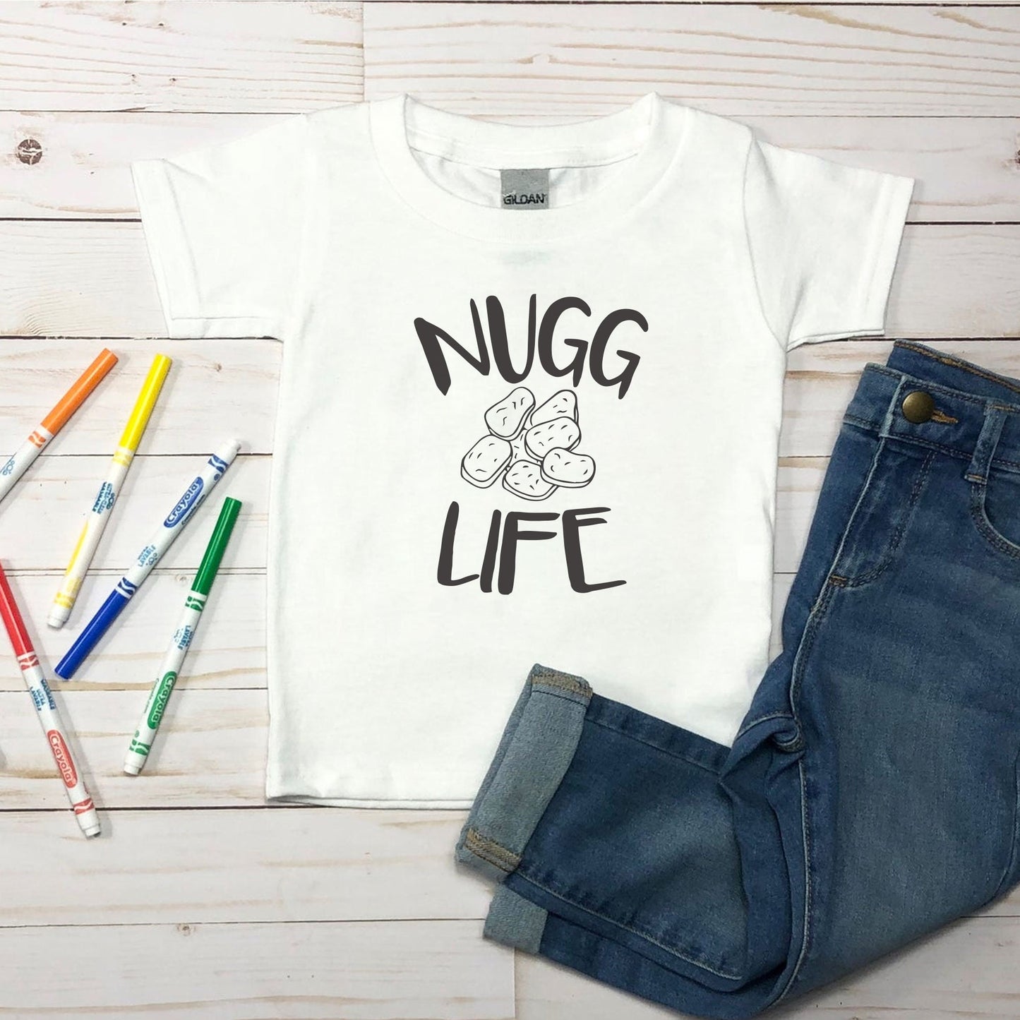 Nugg Life tshirt | Chicken nugget shirt | kids graphic tees | funny shirts for kids | kids birthday gift idea | Kids clothing